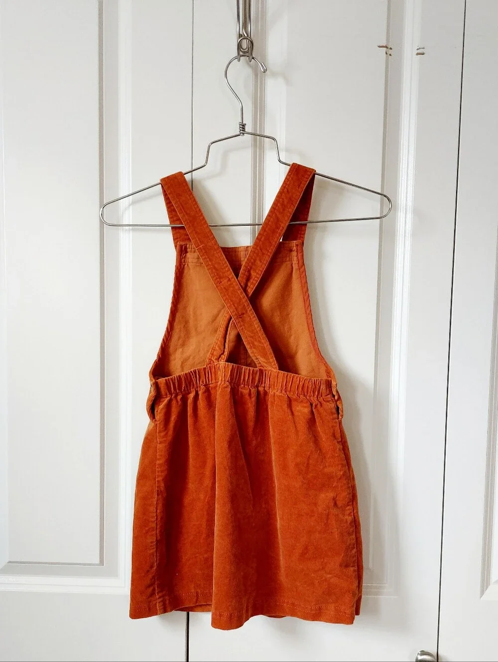 Orange Corduroy‎ Pumpkin Jumper Dress girls 6 Autumn Harvest Fall Max Studio